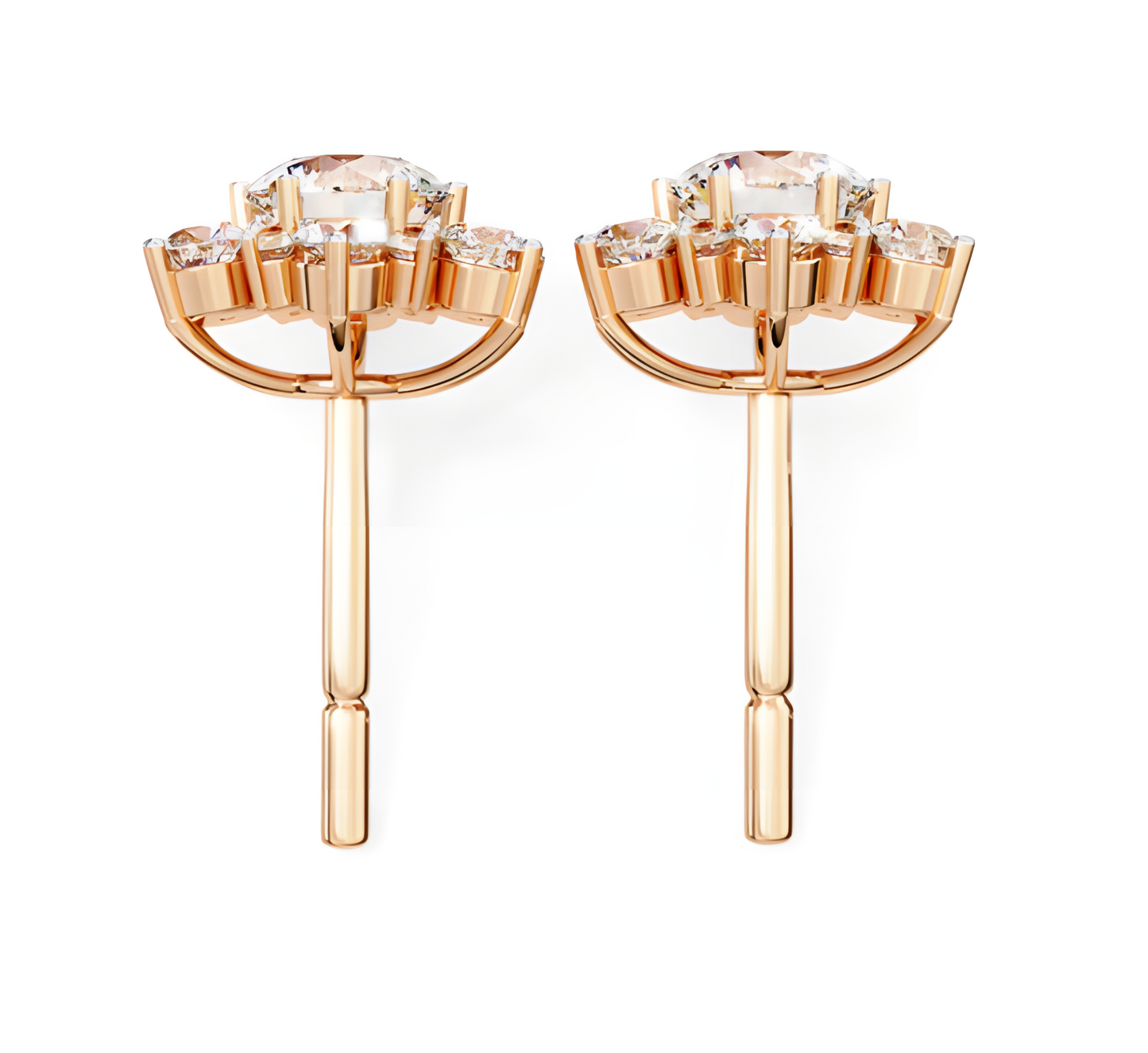 LGD Solitaire Ear Studs (2.50 cts) Round Stone DCER-21