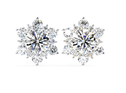 LGD Solitaire Ear Studs (2.50 cts) Round Stone DCER-21