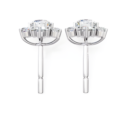 LGD Solitaire Ear Studs (2.50 cts) Round Stone DCER-21