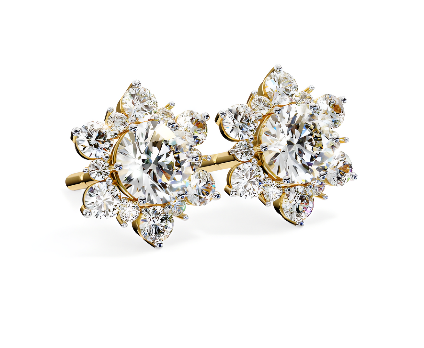 LGD Solitaire Ear Studs (2.50 cts) Round Stone DCER-21
