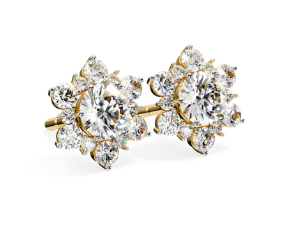 LGD Solitaire Ear Studs (2.50 cts) Round Stone DCER-21