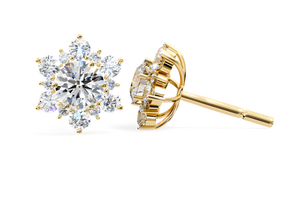 LGD Solitaire Ear Studs (2.50 cts) Round Stone DCER-21