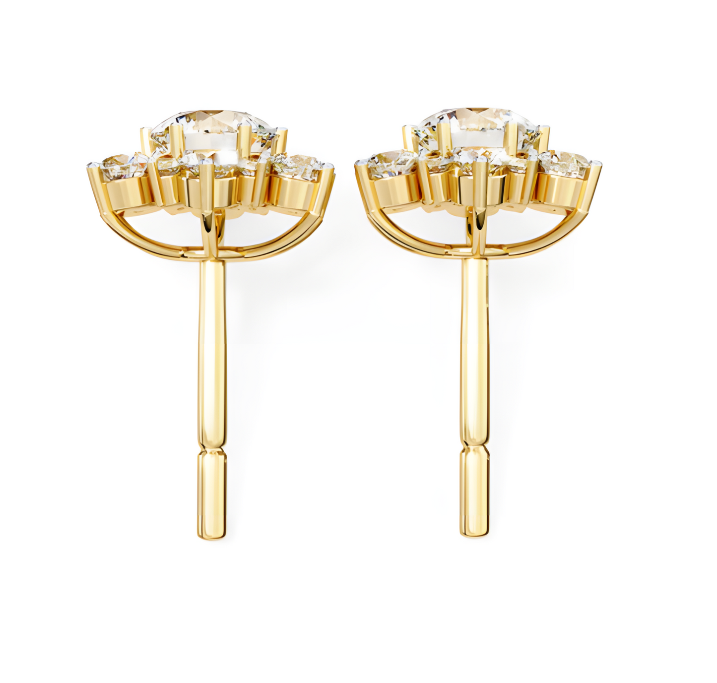LGD Solitaire Ear Studs (2.50 cts) Round Stone DCER-21