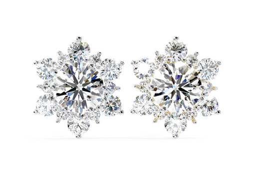 LGD Solitaire Ear Studs (2.50 cts) Round Stone DCER-21