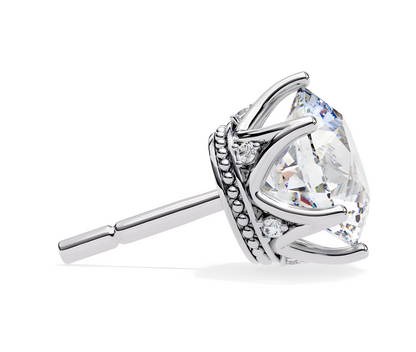 LGD Solitaire Ear Studs (2.54 cts) Round Stone DCER-12