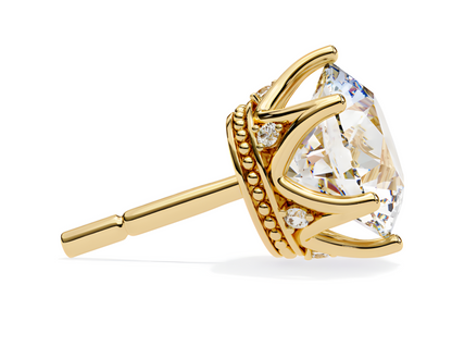 LGD Solitaire Ear Studs (2.54 cts) Round Stone DCER-12