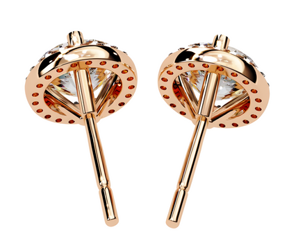 LGD Solitaire Ear Studs (2.44 cts) Round Stone DCER-22