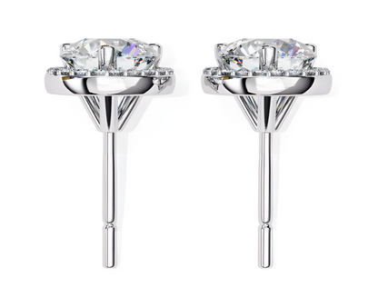 LGD Solitaire Ear Studs (2.44 cts) Round Stone DCER-22