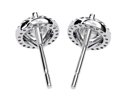 LGD Solitaire Ear Studs (2.44 cts) Round Stone DCER-22
