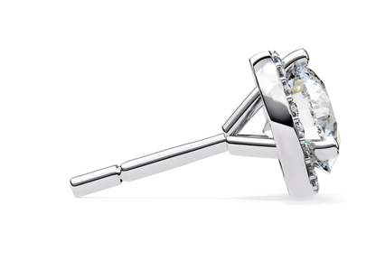LGD Solitaire Ear Studs (2.44 cts) Round Stone DCER-22