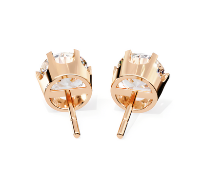 LGD Solitaire Ear Studs (2.58 cts) Round Stone DCER-23