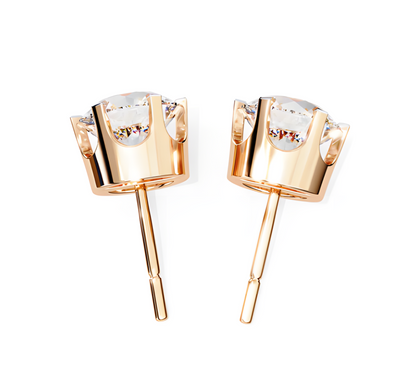 LGD Solitaire Ear Studs (2.58 cts) Round Stone DCER-23