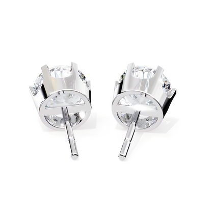 LGD Solitaire Ear Studs (2.58 cts) Round Stone DCER-23