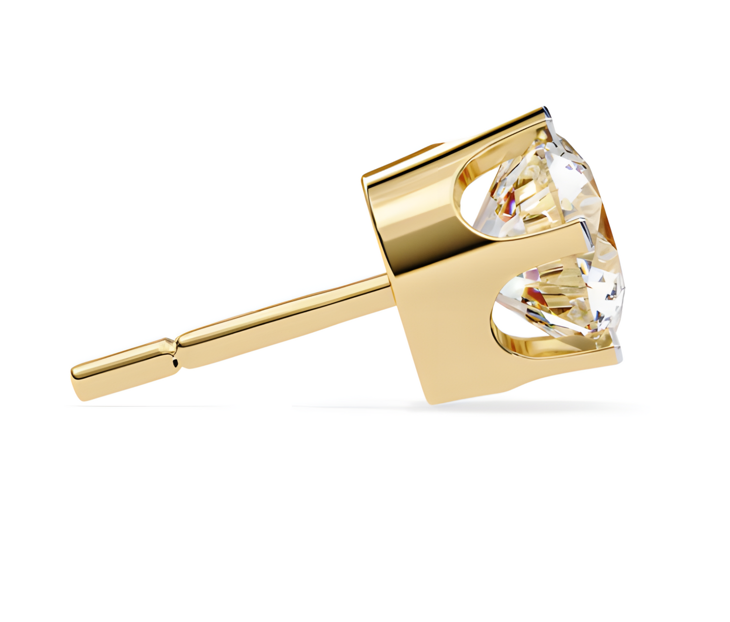 LGD Solitaire Ear Studs (2.58 cts) Round Stone DCER-23