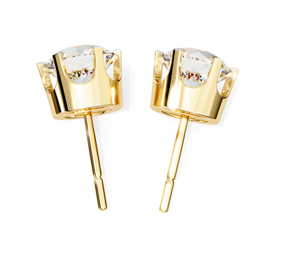 LGD Solitaire Ear Studs (2.58 cts) Round Stone DCER-23