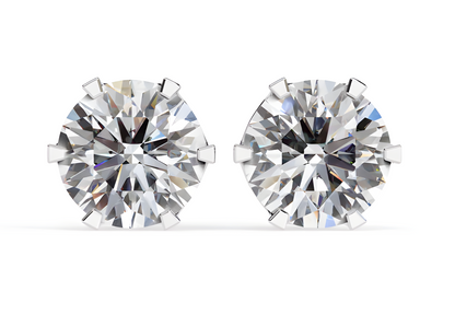 LGD Solitaire Ear Studs (2.58 cts) Round Stone DCER-23