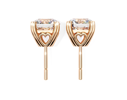 LGD Solitaire Ear Studs (3.00 cts) Round Stone DCER-24