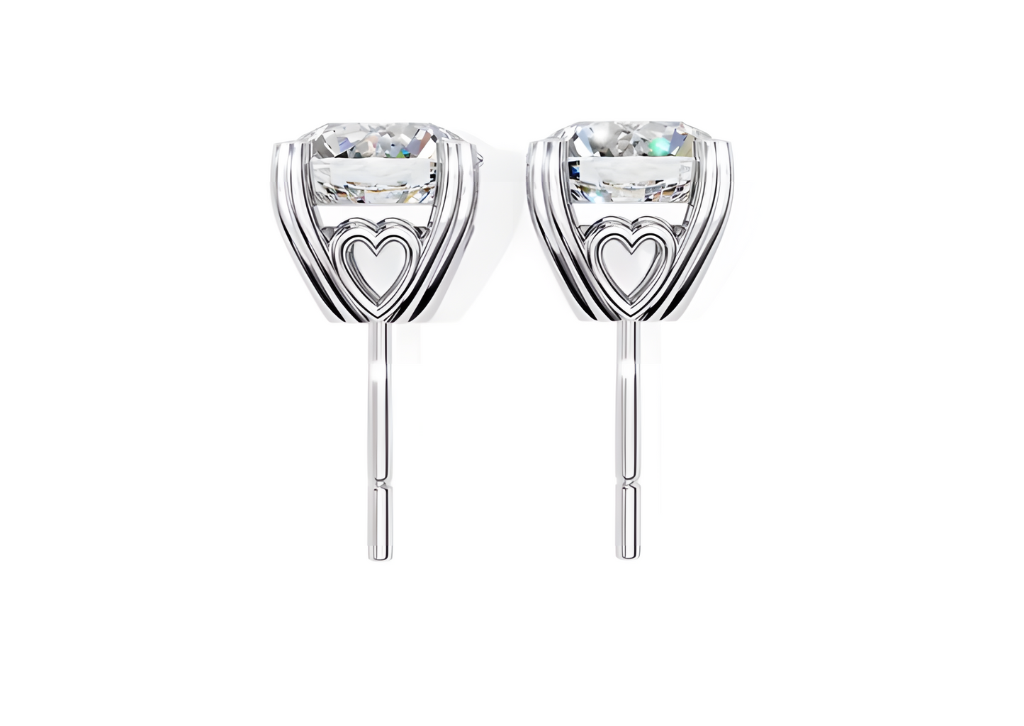 LGD Solitaire Ear Studs (3.00 cts) Round Stone DCER-24