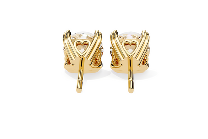LGD Solitaire Ear Studs (3.00 cts) Round Stone DCER-24