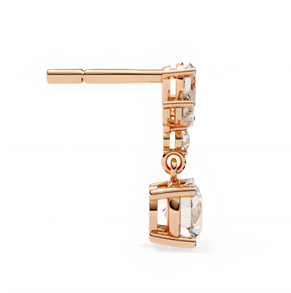 LGD Solitaire Ear Studs (1.84 cts) Round Stone DCER-26