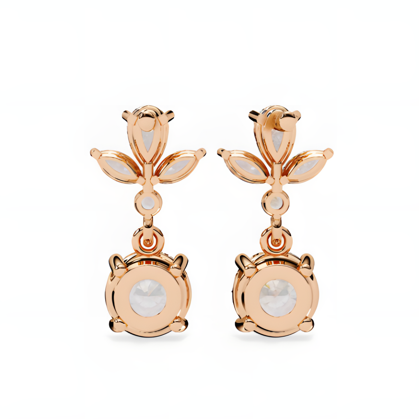 LGD Solitaire Ear Studs (1.84 cts) Round Stone DCER-26