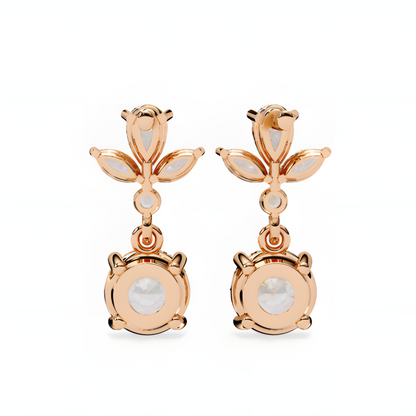 LGD Solitaire Ear Studs (1.84 cts) Round Stone DCER-26