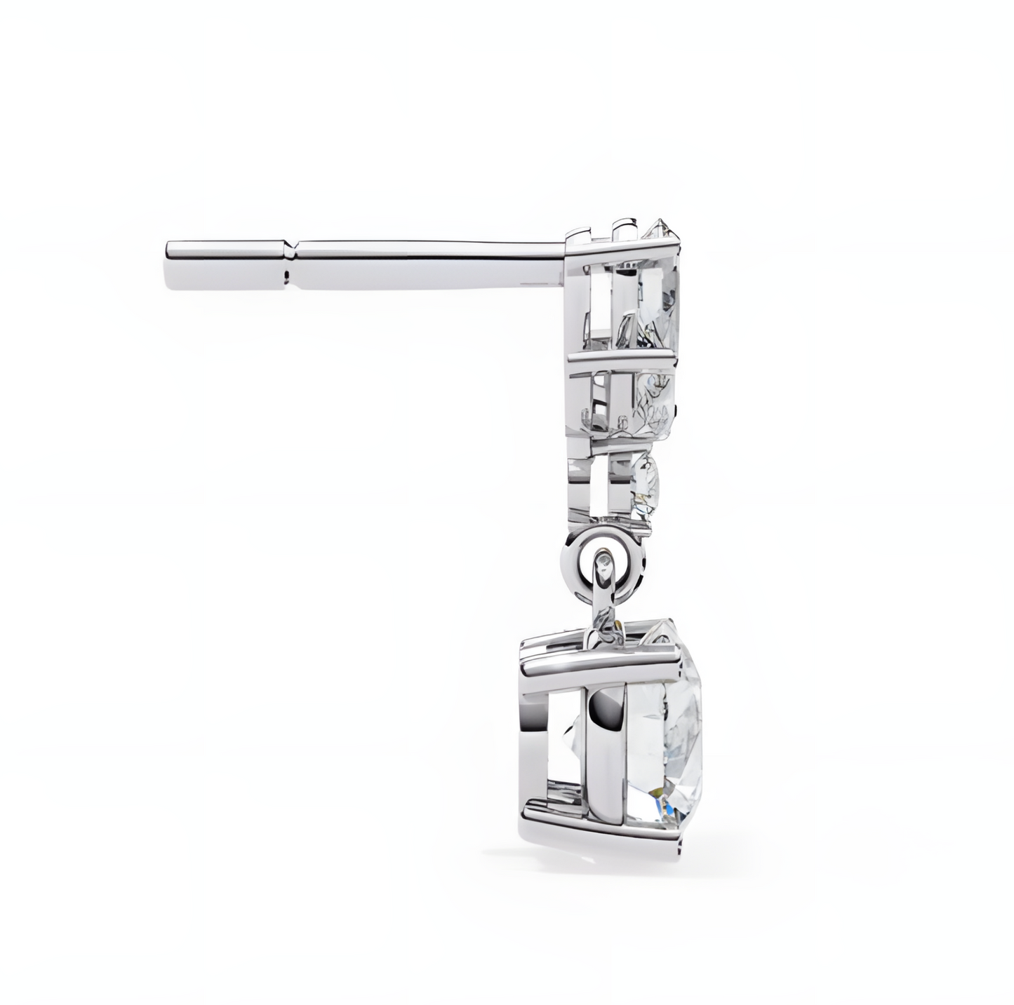 LGD Solitaire Ear Studs (1.84 cts) Round Stone DCER-26