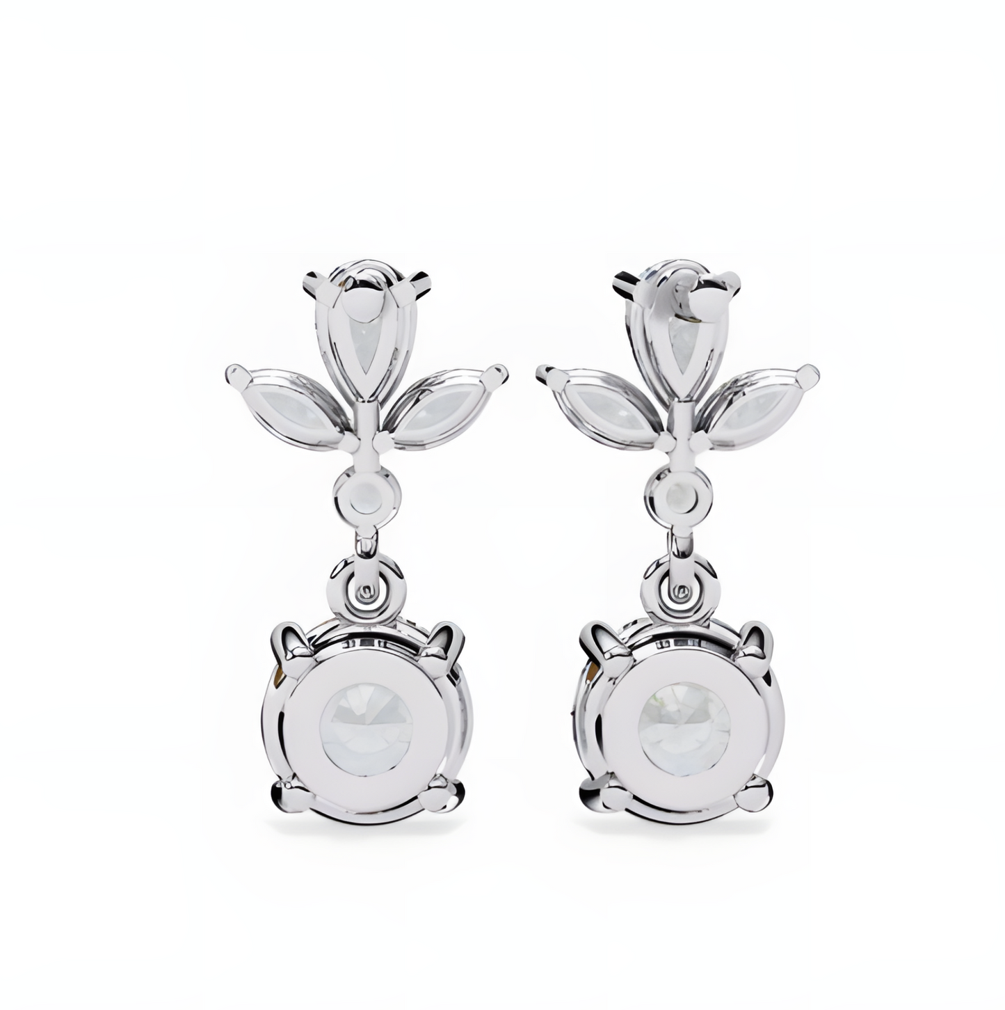 LGD Solitaire Ear Studs (1.84 cts) Round Stone DCER-26