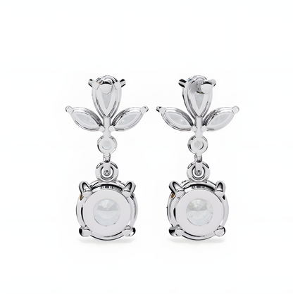 LGD Solitaire Ear Studs (1.84 cts) Round Stone DCER-26