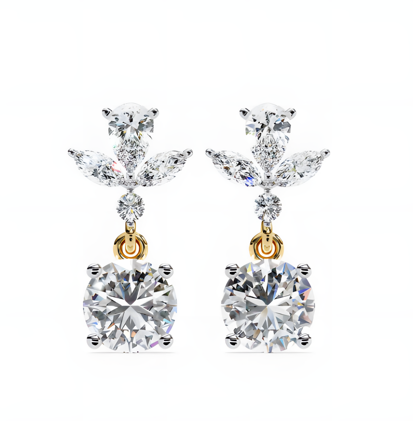 LGD Solitaire Ear Studs (1.84 cts) Round Stone DCER-26
