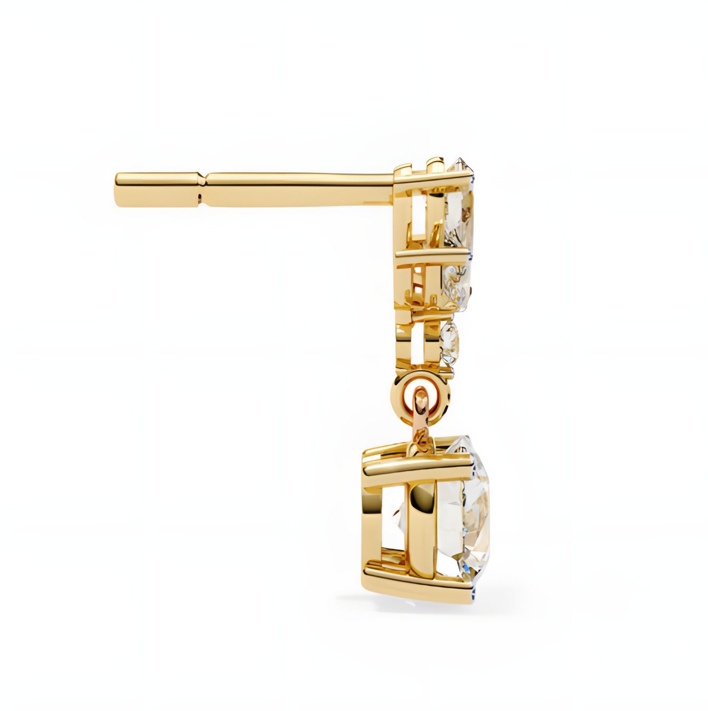 LGD Solitaire Ear Studs (1.84 cts) Round Stone DCER-26
