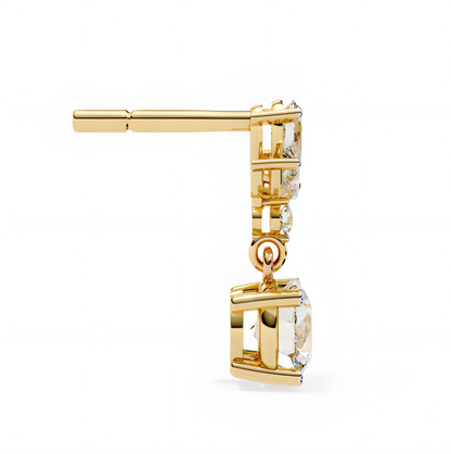 LGD Solitaire Ear Studs (1.84 cts) Round Stone DCER-26