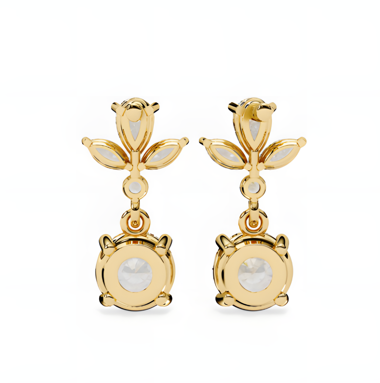 LGD Solitaire Ear Studs (1.84 cts) Round Stone DCER-26