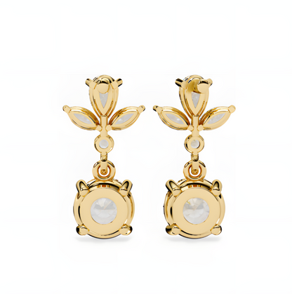 LGD Solitaire Ear Studs (1.84 cts) Round Stone DCER-26