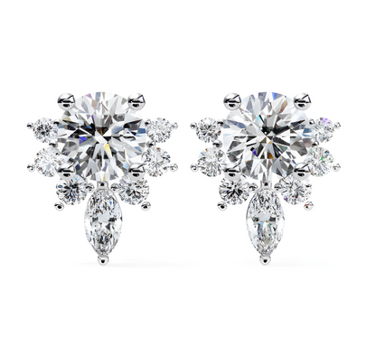 LGD Solitaire Ear Studs (0.70 cts) Round Stone DCER-27