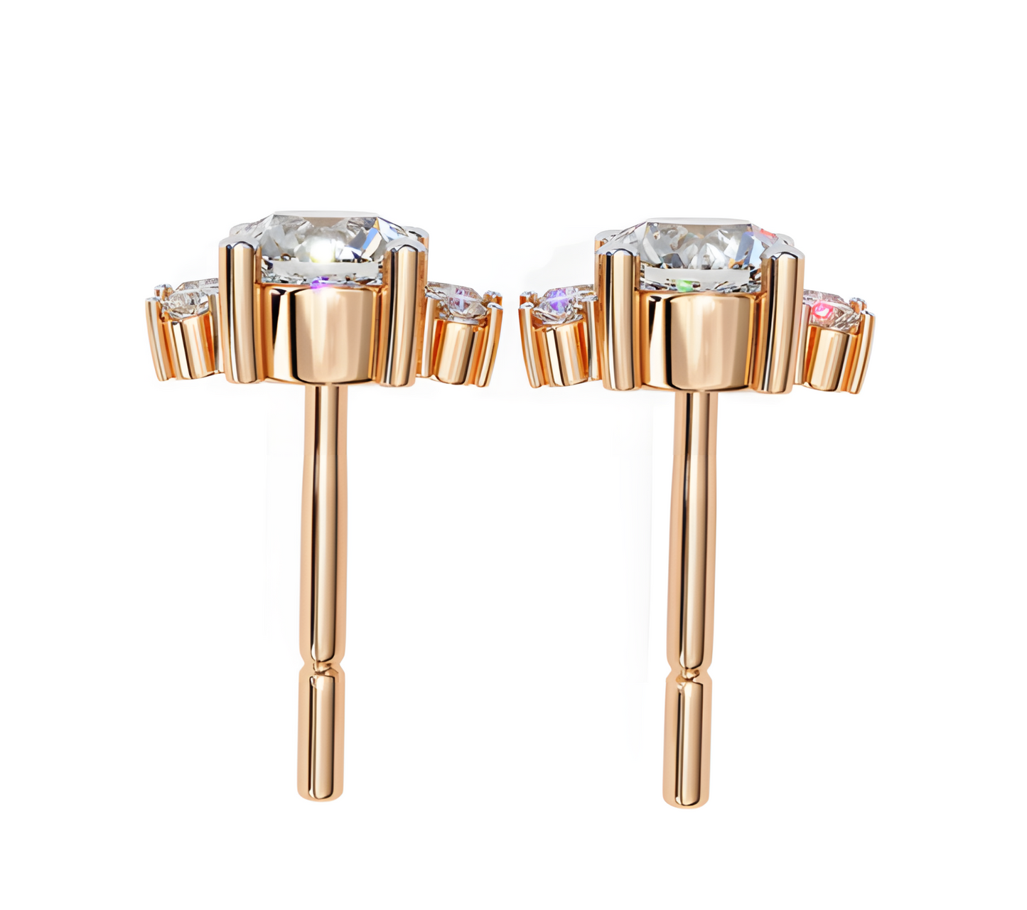 LGD Solitaire Ear Studs (0.70 cts) Round Stone DCER-27