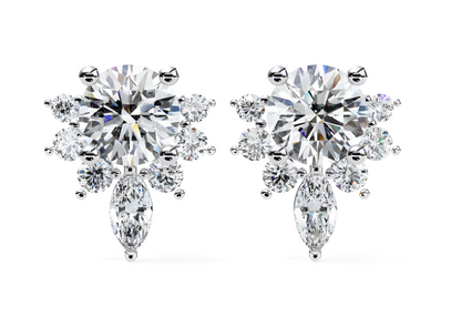 LGD Solitaire Ear Studs (0.70 cts) Round Stone DCER-27