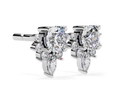 LGD Solitaire Ear Studs (0.70 cts) Round Stone DCER-27