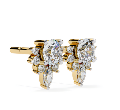 LGD Solitaire Ear Studs (0.70 cts) Round Stone DCER-27