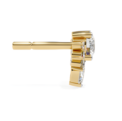 LGD Solitaire Ear Studs (0.70 cts) Round Stone DCER-27
