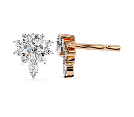 LGD Solitaire Ear Studs (0.70 cts) Round Stone DCER-27