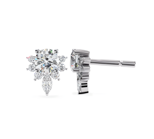 LGD Solitaire Ear Studs (0.70 cts) Round Stone DCER-27