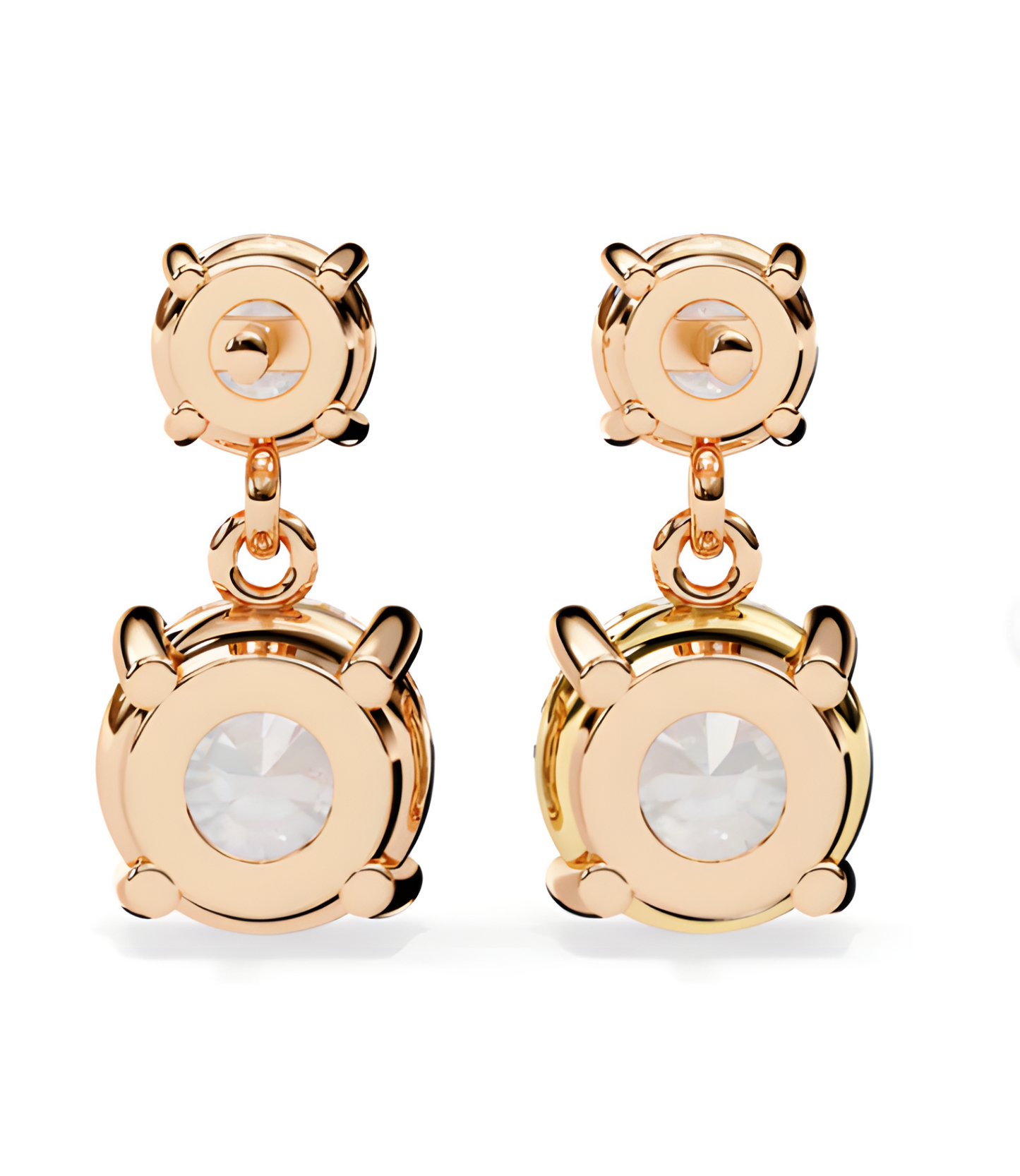 LGD Solitaire Ear Studs (2.89 cts) Round Stone DCER-13