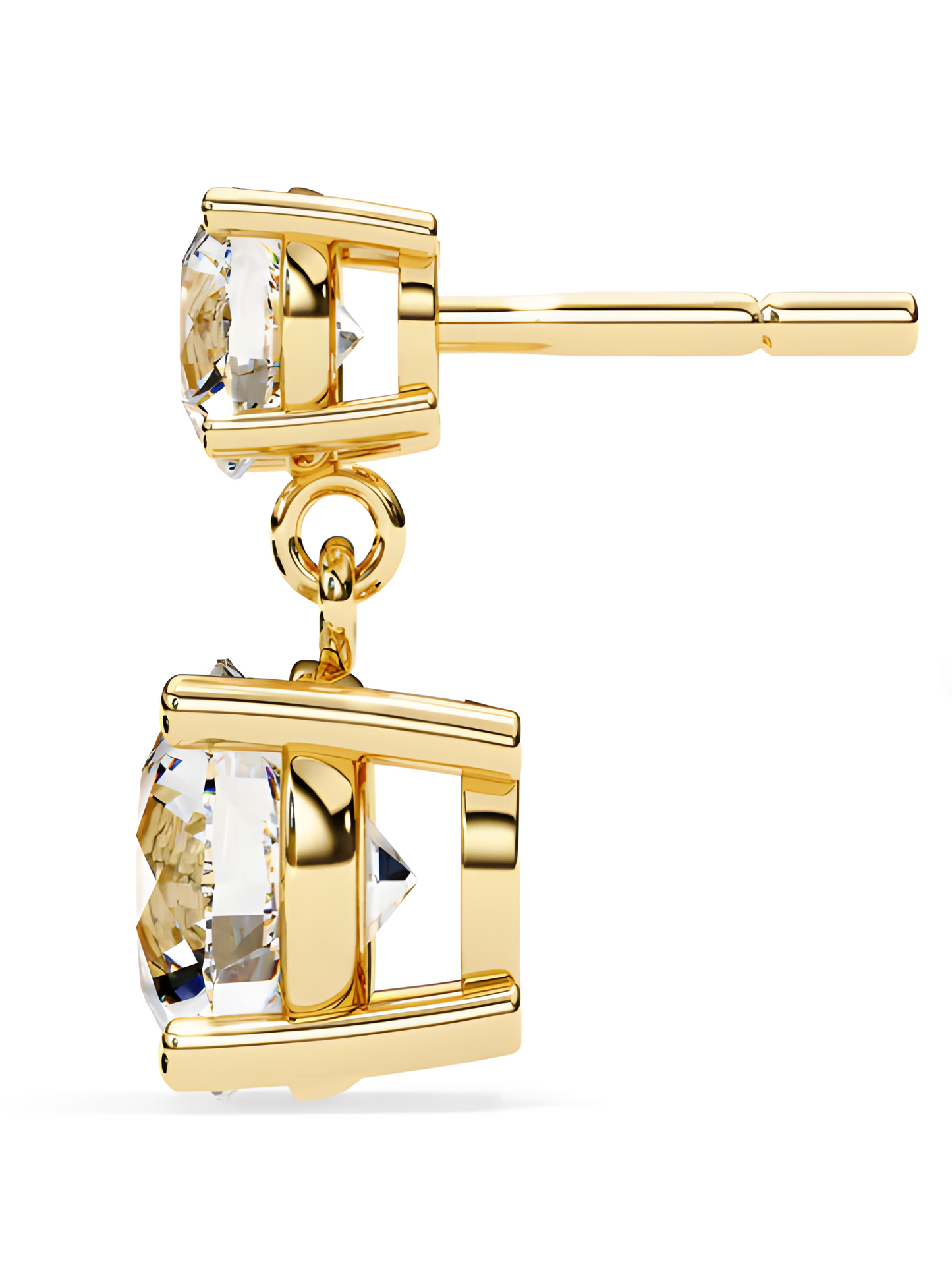 LGD Solitaire Ear Studs (2.89 cts) Round Stone DCER-13