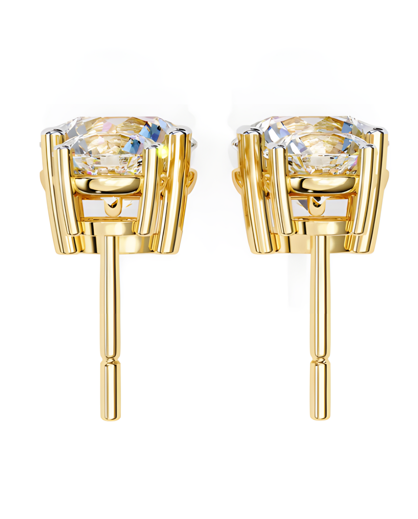 LGD Solitaire Ear Studs (2.89 cts) Round Stone DCER-13