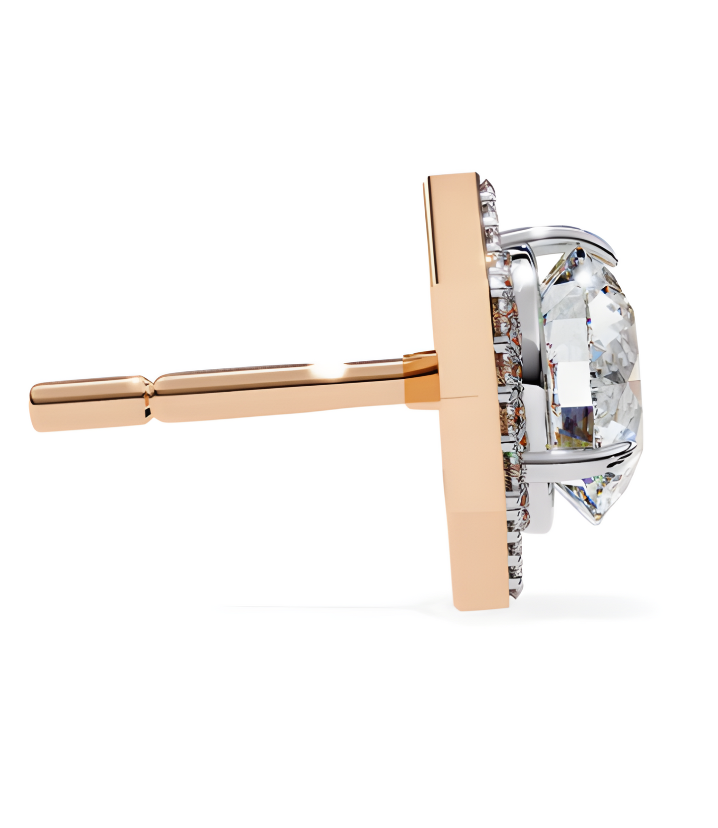 LGD Solitaire Ear Studs (2.36 cts) Hexagonal  DCER-28