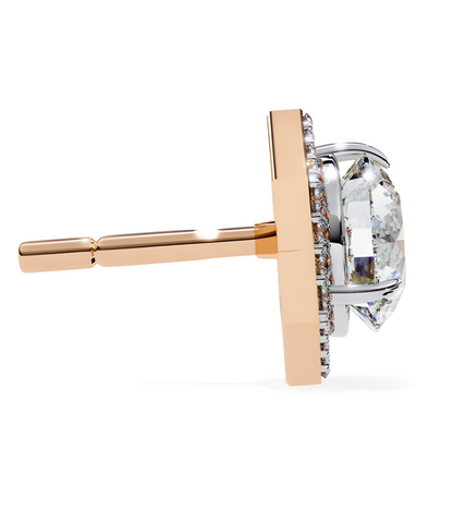 LGD Solitaire Ear Studs (2.36 cts) Hexagonal  DCER-28