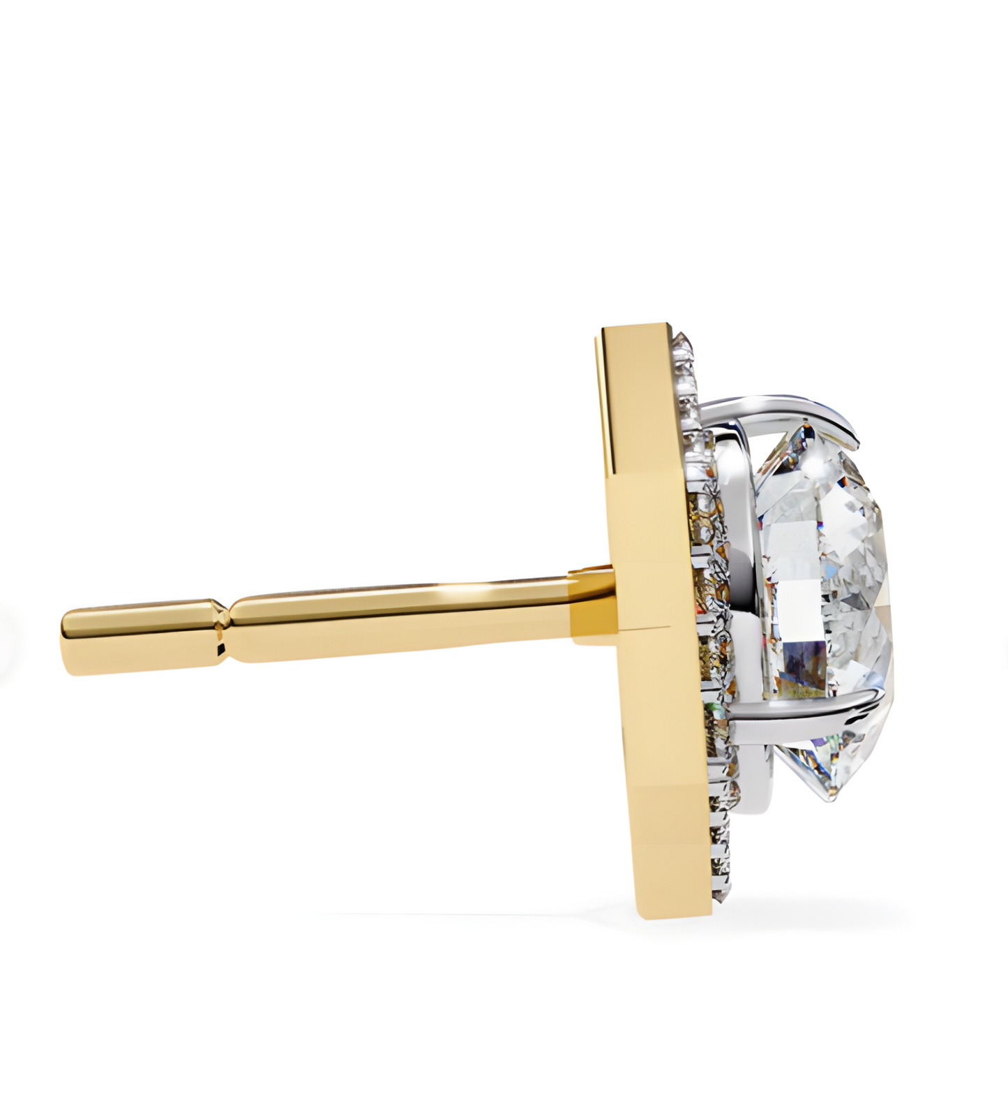LGD Solitaire Ear Studs (2.36 cts) Hexagonal  DCER-28