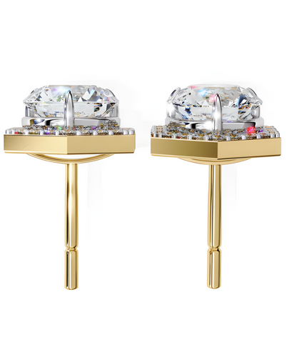 LGD Solitaire Ear Studs (2.36 cts) Hexagonal  DCER-28