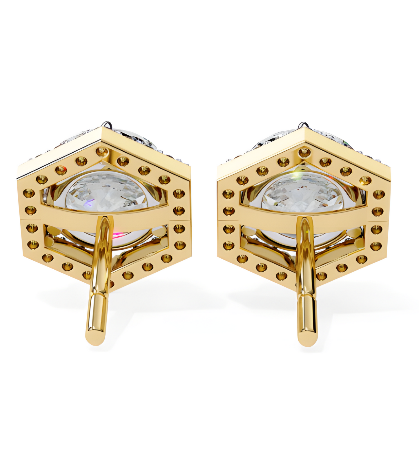 LGD Solitaire Ear Studs (2.36 cts) Hexagonal  DCER-28